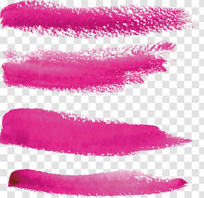 Ink Brush Watercolor Painting - Paint - Pink Transparent PNG