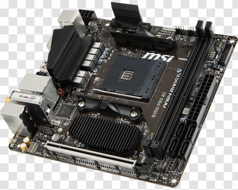 Socket AM4 Mini-ITX Motherboard Ryzen Small Form Factor - Personal Computer Hardware - Technology Transparent PNG