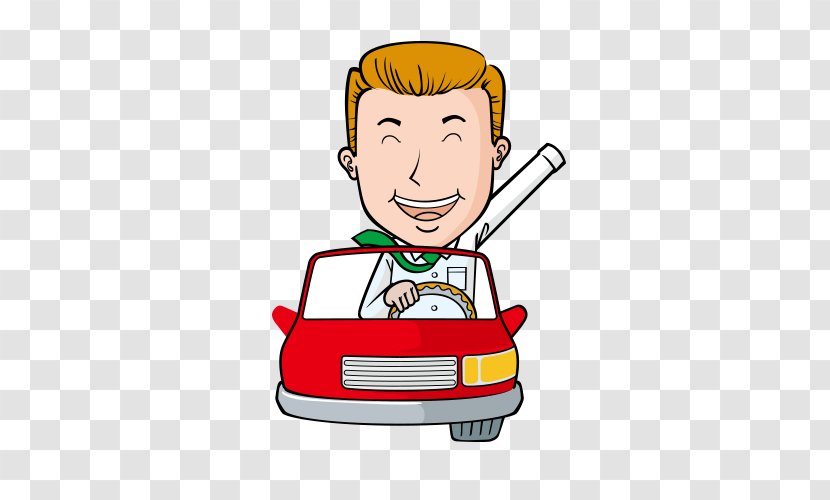Car Clip Art - Boy - Cartoon Character Driving Transparent PNG