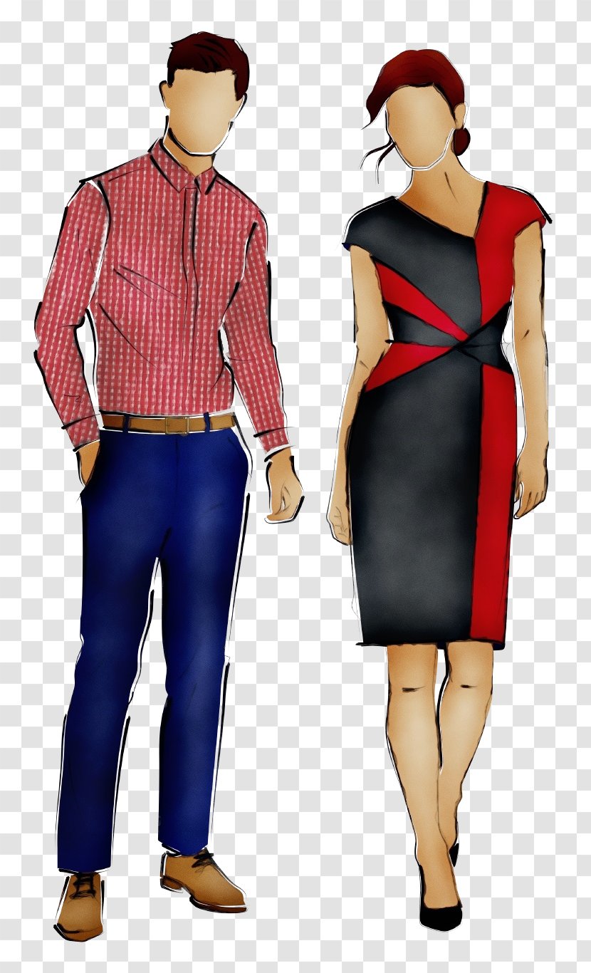 Clothing Standing Fashion Illustration Design Pattern - Neck - Gesture Transparent PNG