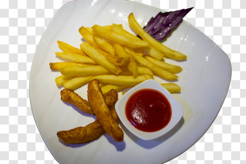 French Fries Chicken Fingers Junk Food European Cuisine - Meat - Free Image Buckle Transparent PNG