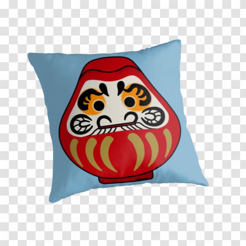 Throw Pillows Cushion Textile - Daruma Doll Transparent PNG