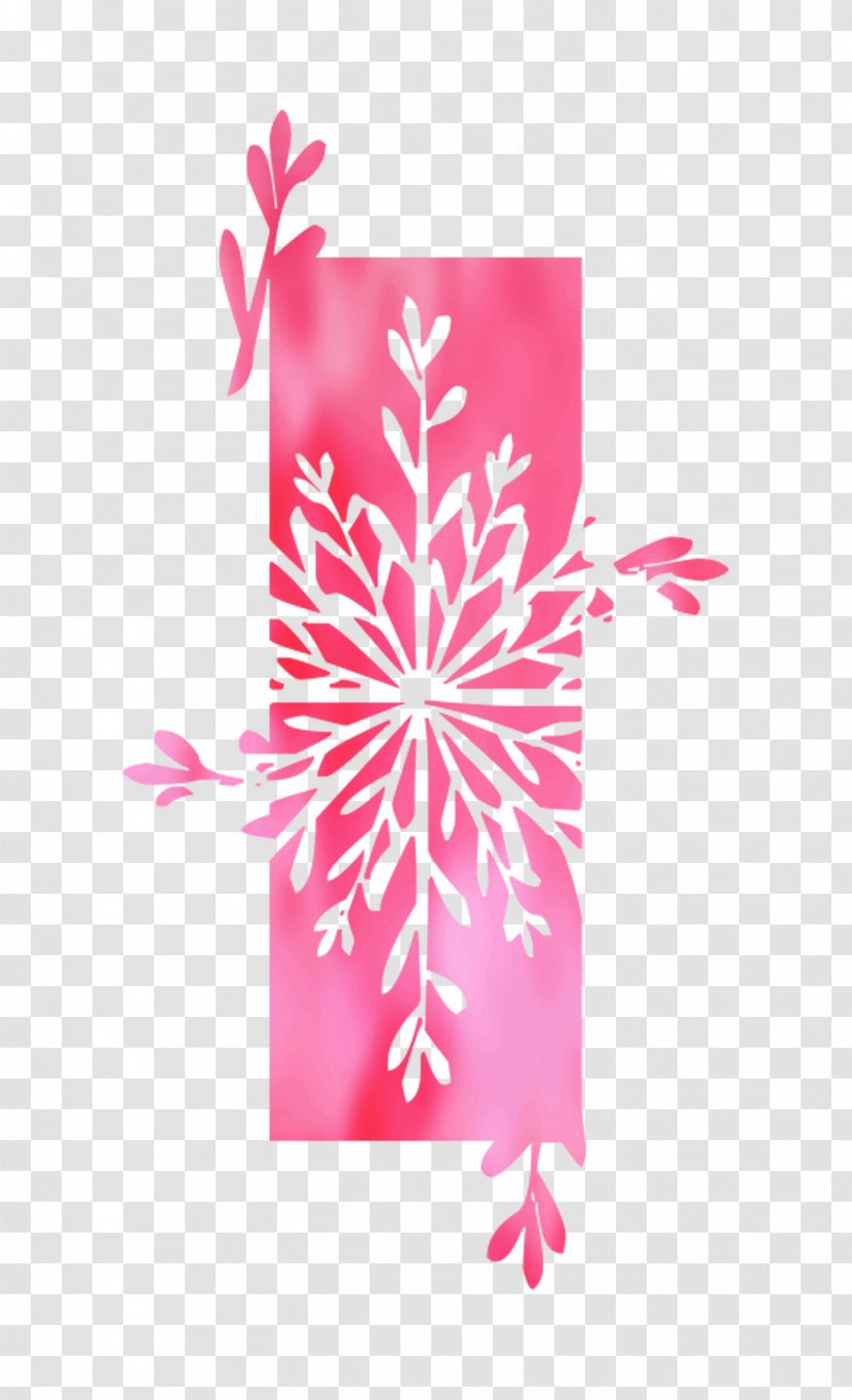 Pink M Font - Snowflake - Magenta Transparent PNG