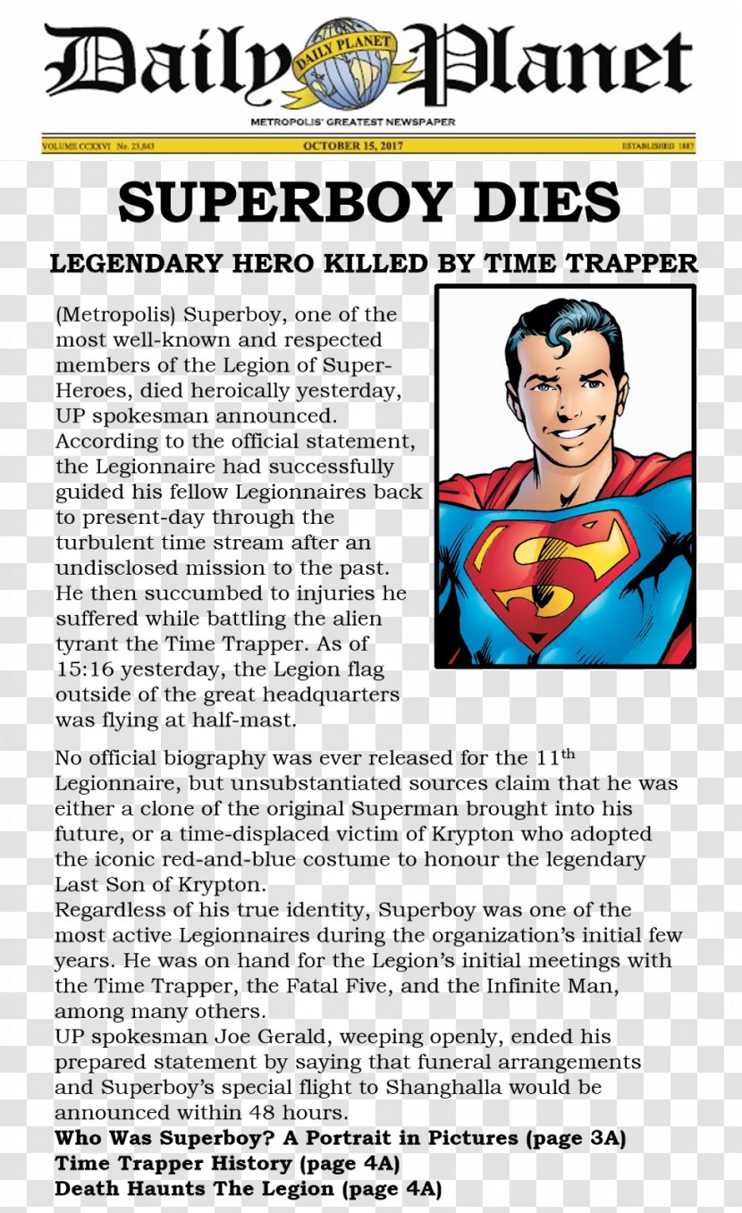 Superboy: The Greatest Team-up Stories Ever Told Line Font - Text Transparent PNG