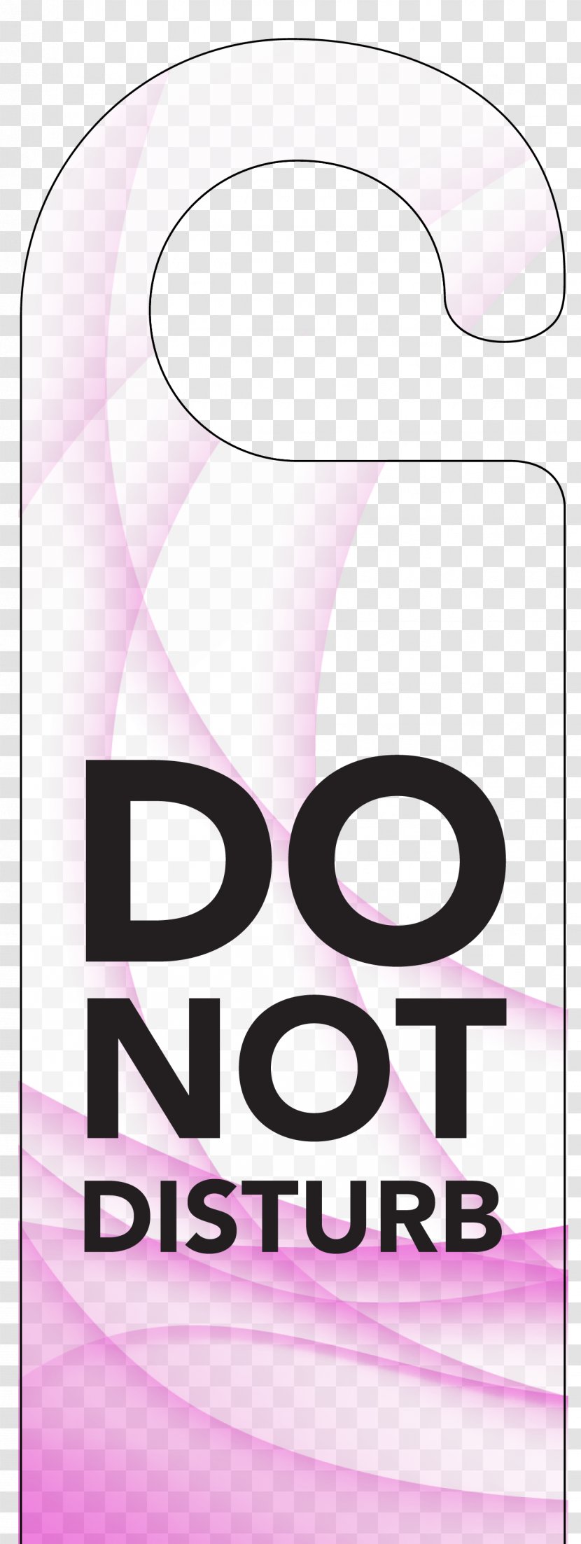 Door Hanger Handle Sign - Pink - Hotel Transparent PNG