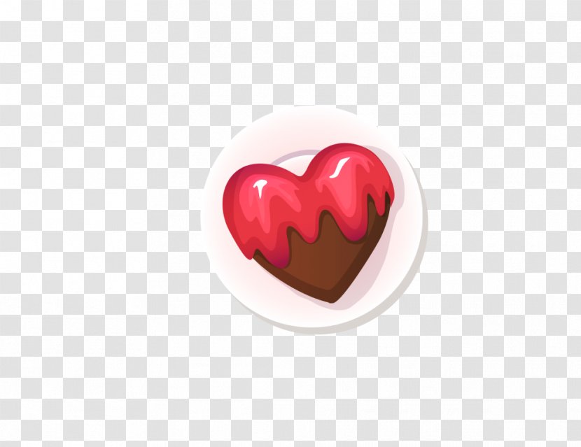 Chocolate Cake Praline Heart - Meringue - Hand-painted Love Transparent PNG