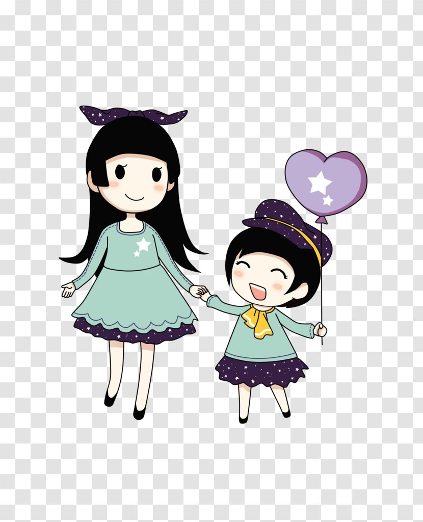 姉 妹 Illustration Cartoon Animation - Tree Transparent PNG