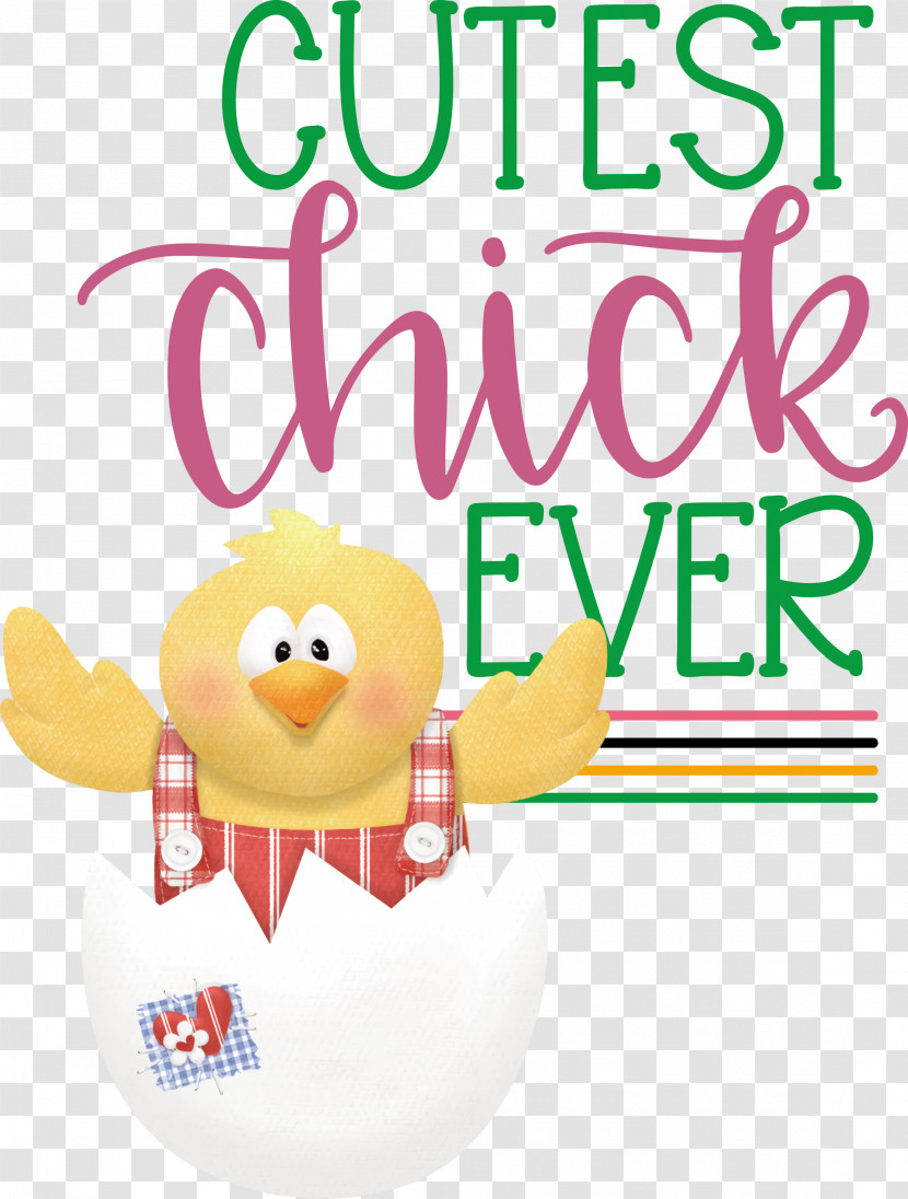 Happy Easter Cutest Chick Ever Transparent PNG