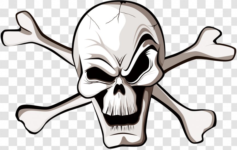 Jolly Roger Piracy Currency Pair - Black And White Transparent PNG