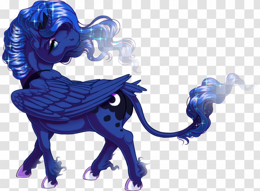 Princess Luna Rainbow Dash Pony DeviantArt Drawing - Silhouette - Unicorn Horn Transparent PNG