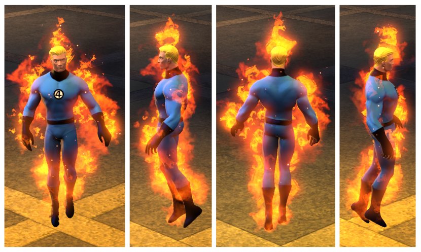 Marvel Heroes 2016 Human Torch Mister Fantastic Black Bolt Costume - Flame Transparent PNG