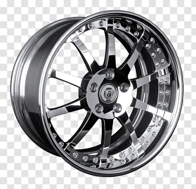 Alloy Wheel Formula Bicycle Wheels Spoke - Black And White Transparent PNG
