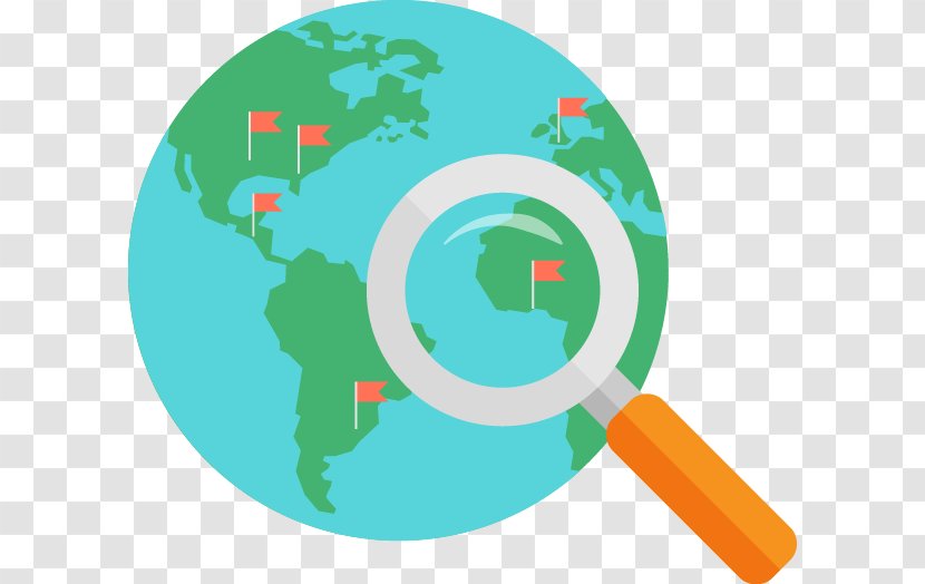 Earth Flat Design Information Illustration - Tourism - Search Magnifying Glass Transparent PNG