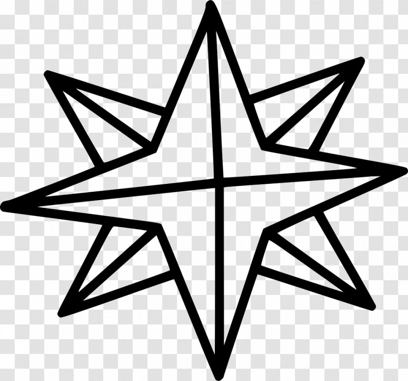 Vector Graphics Illustration Icon Design - Black And White - Northern Star Transparent PNG