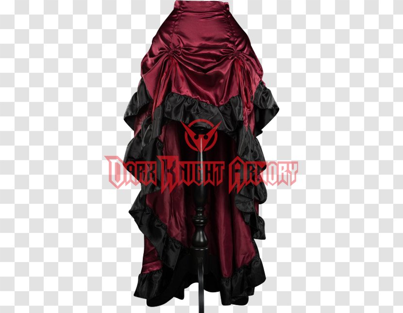 Victorian Era Steampunk Fashion Gothic Clothing - Red Silk Gown Transparent PNG