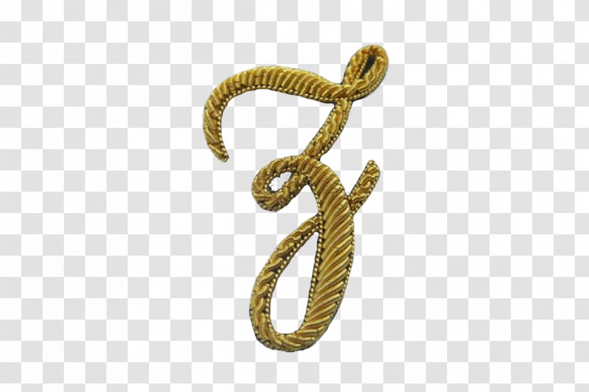 Embroidery Goldwork Hand & Lock Letter Transparent PNG