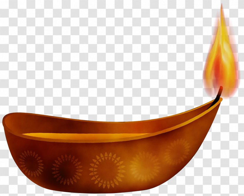 Clip Art Transparency Diwali Diya - Orange Transparent PNG
