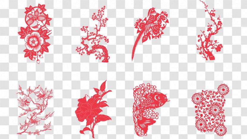 Papercutting Chinese New Year Clip Art - Culture - Paper Cut,Grilles,new Year,Chinese Transparent PNG