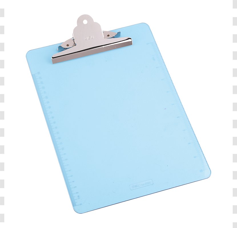 Clipboard Klemmplatte Deli Two Color Grau-schwarz Kunststoff Polypropylene Standard Paper Size Product - Turquoise - Blue Transparent PNG