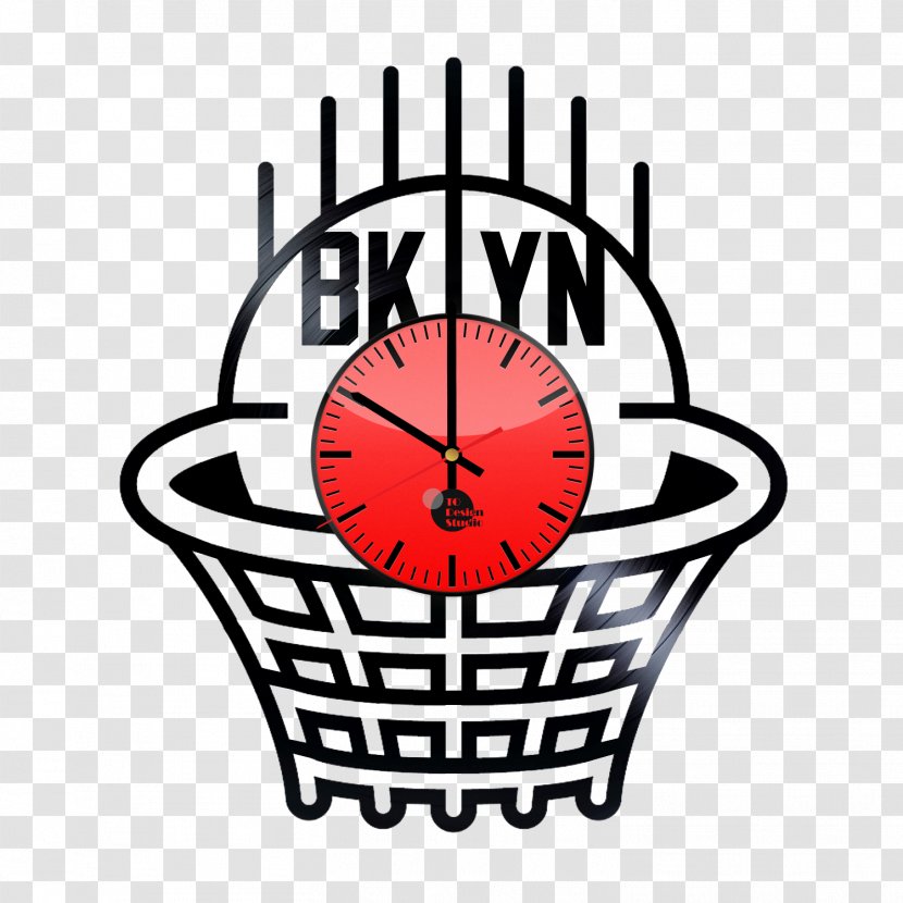Brooklyn Nets NBA Basketball Clock Cutting - Diameter - Nba Transparent PNG