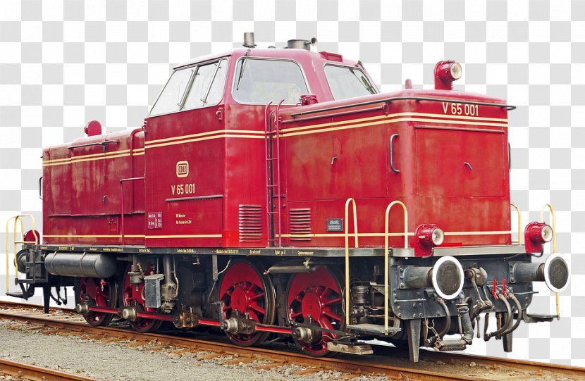 Train Rail Transport Diesel Locomotive Railroad Car - Switcher - Red Transparent PNG