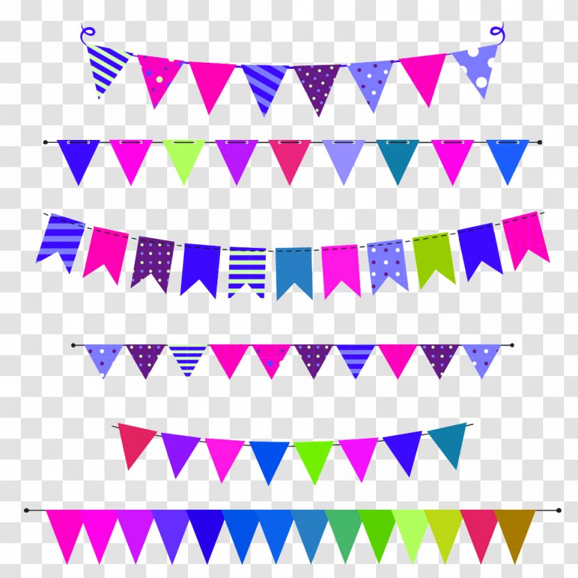 Flag Festival Illustration - Blue Simple Decoration Pattern Transparent PNG