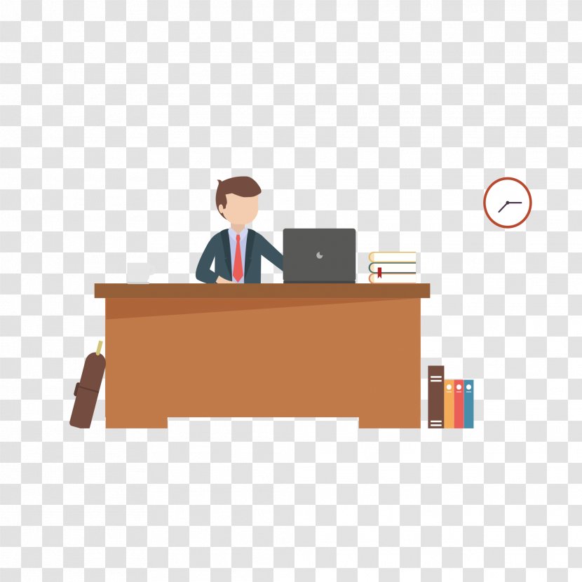Desk Design Infographic Business Illustration - Human Behavior - At Work Transparent PNG