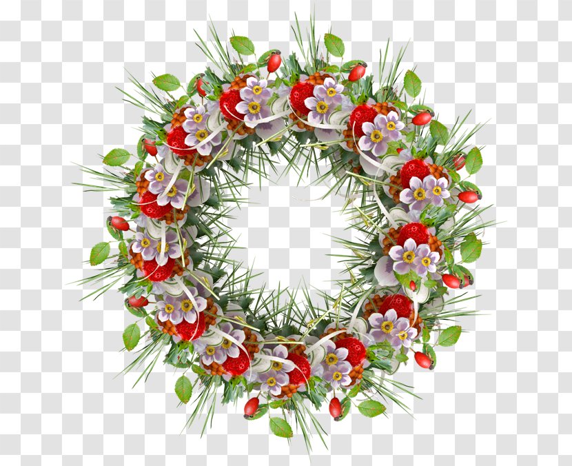 Floral Design Wreath Flower Bouquet Christmas Ornament Transparent PNG