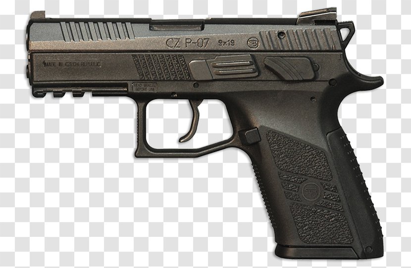 CZ 75 P-07 Duty Česká Zbrojovka Uherský Brod 9×19mm Parabellum Firearm - Czusa - Handgun Transparent PNG