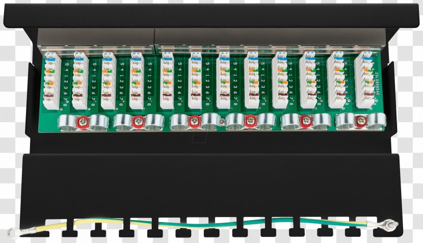 Cable Management Category 6 Patch Panels Twisted Pair Computer Port - Electronics - Electrical Connector Transparent PNG
