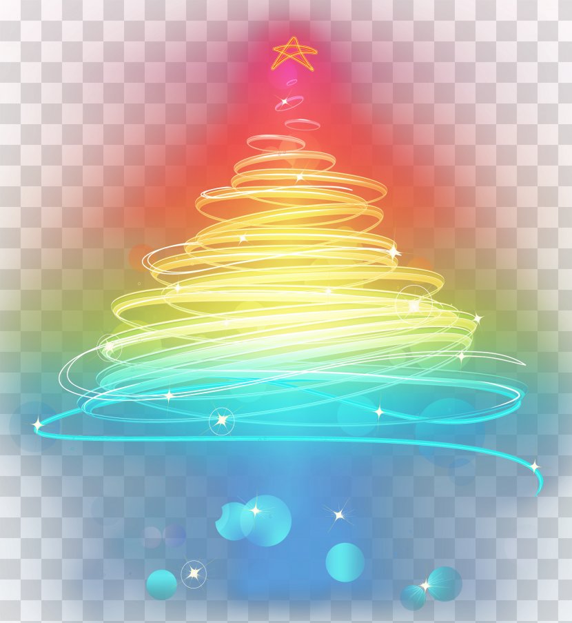 Christmas Tree Santa Claus - Computer Software - Multicolored Gradual Vector Decorative Pattern Transparent PNG