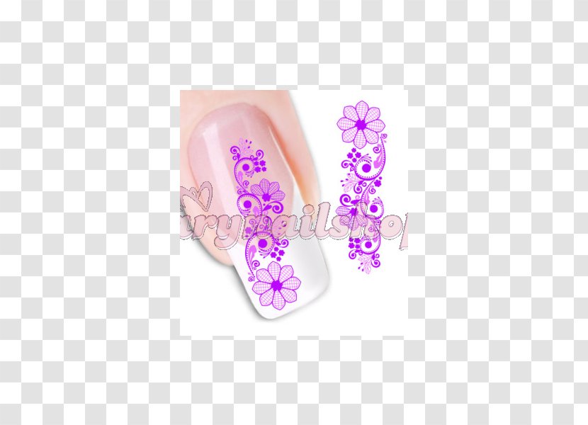 Nail Art Manicure Sticker Decal - Lilac - Flower Core Transparent PNG