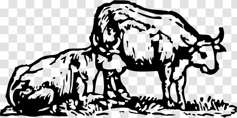 Ox Brahman Cattle Bull Clip Art - Mammal - Animal Print Transparent PNG