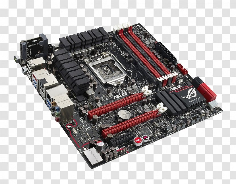 Intel LGA 1155 MicroATX Republic Of Gamers Motherboard - Microatx - Power Socket Transparent PNG