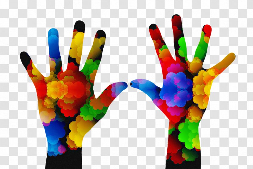 Finger Hand Gesture Colorfulness Glove - Thumb Transparent PNG