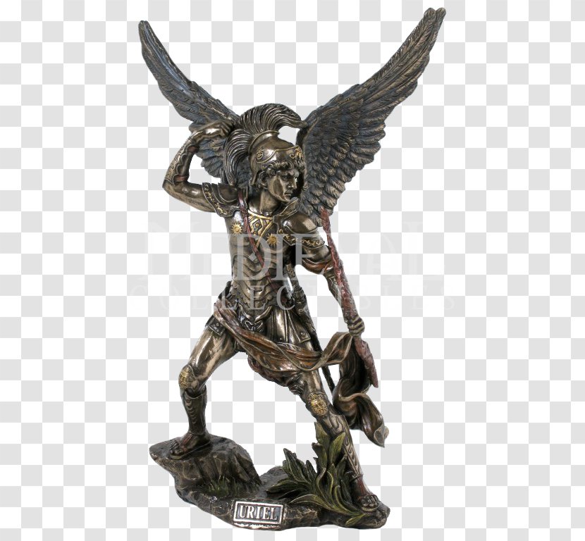 Gabriel Michael Bronze Sculpture Uriel Angel - Archangel Transparent PNG
