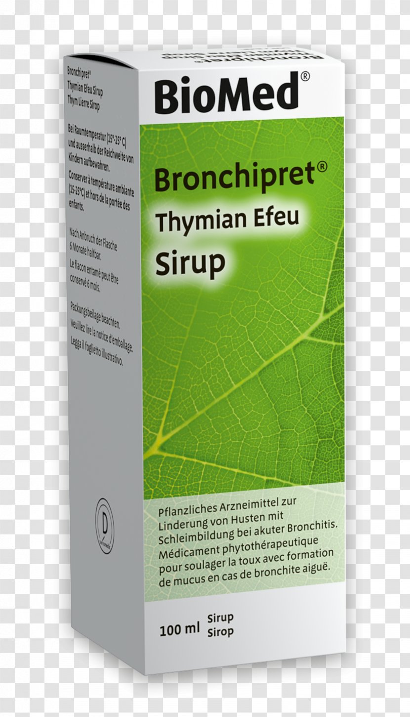 Biomed AG Cough Syrup Thyme Pharmaceutical Drug - Sirup Transparent PNG