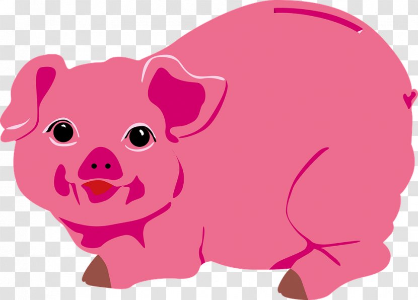 Piggy Bank Domestic Pig Money - Smile Transparent PNG