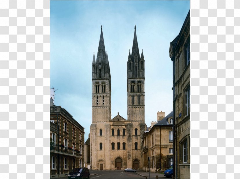 Abbey Of Saint-Étienne, Caen Durham Cathedral Romanesque Architecture - Listed Building - Facade Transparent PNG