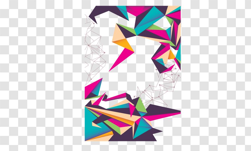 Sticker Fundal - Art Paper - Creative Triangle Transparent PNG