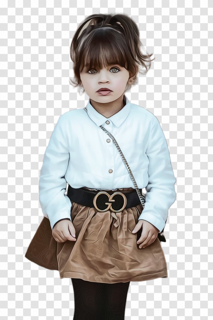 Little Girl - Neck - Tshirt Wig Transparent PNG