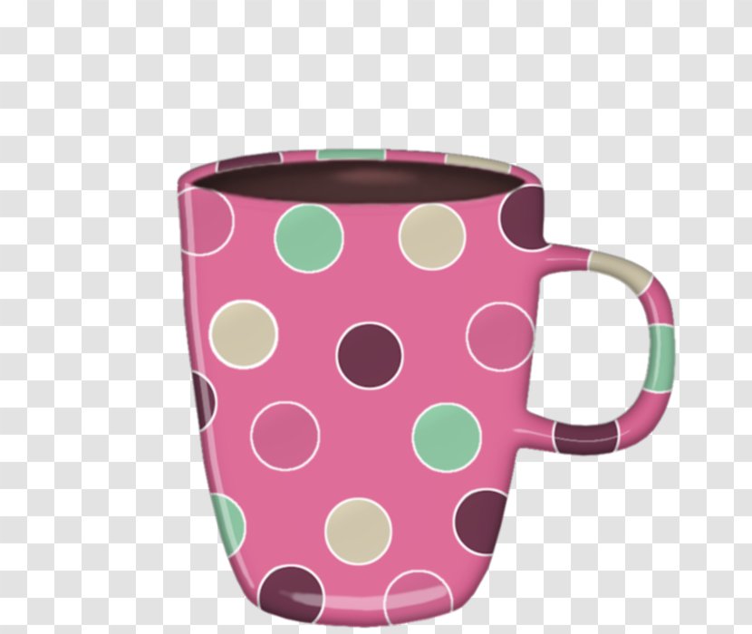 Coffee Cup Image Mug - Polka Dot Transparent PNG