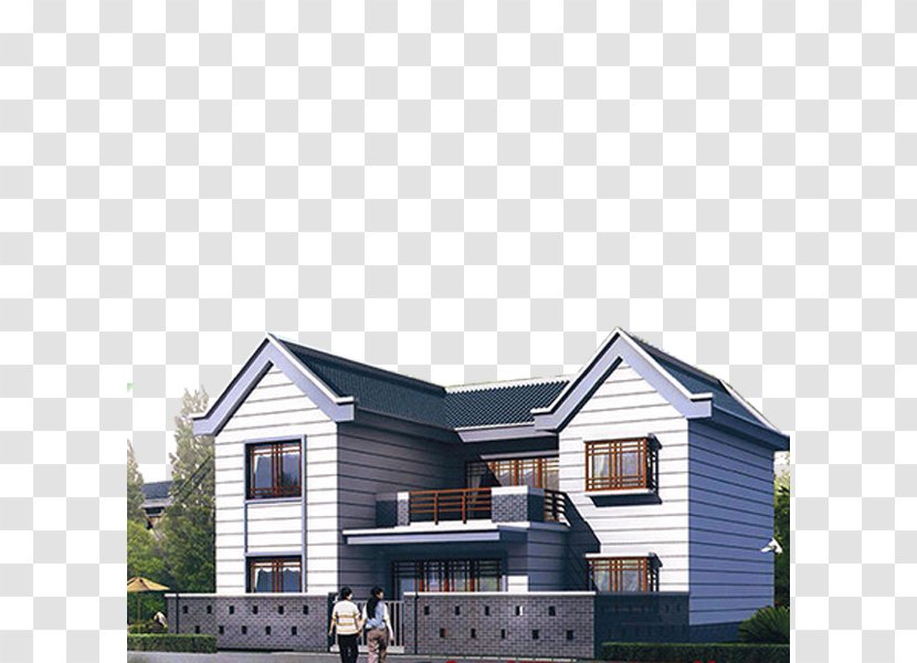 Villa House Facade Floor Plan - Cottage - Building Transparent PNG
