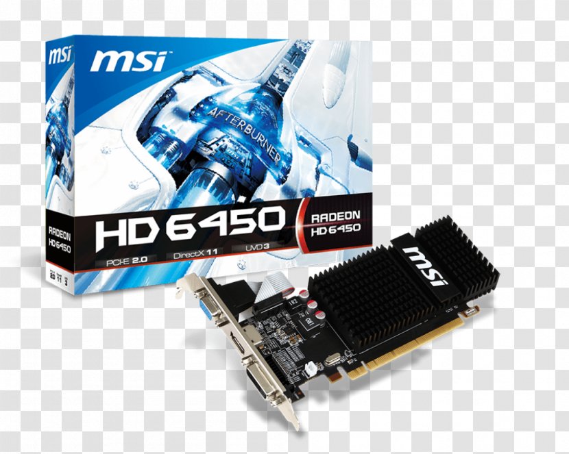 Graphics Cards & Video Adapters AMD Radeon HD 6450 GDDR3 SDRAM - Microstar International - Hd 7000 Series Transparent PNG