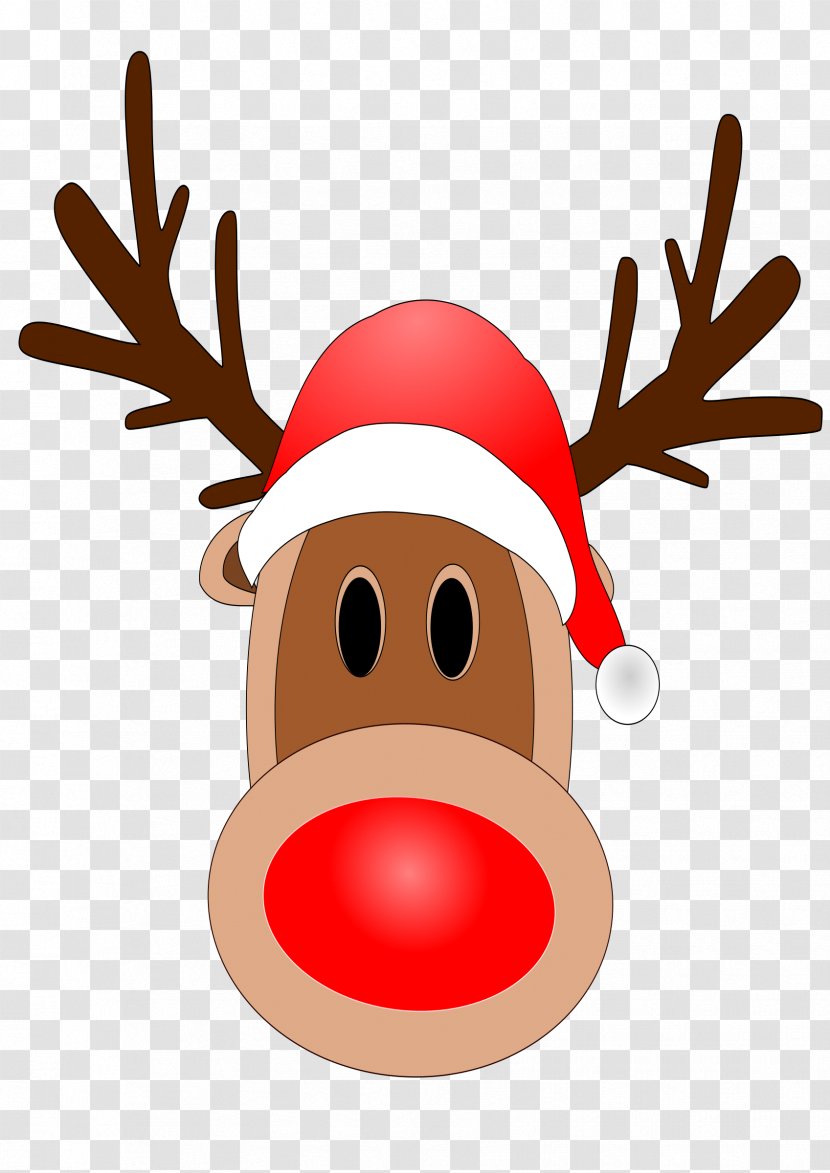 Rudolph Santa Claus Clip Art - Reindeer Noses Cliparts Transparent PNG
