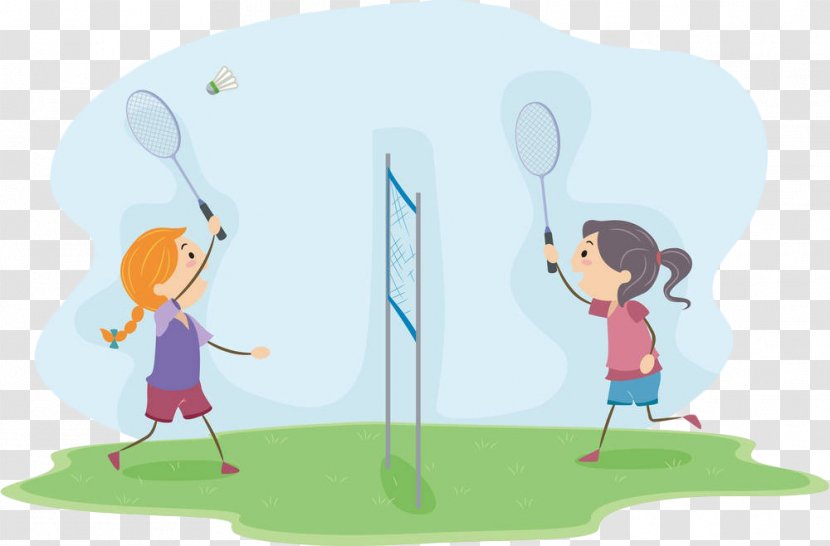 Badminton Play Clip Art - Flower - Hand-painted Cartoon Transparent PNG