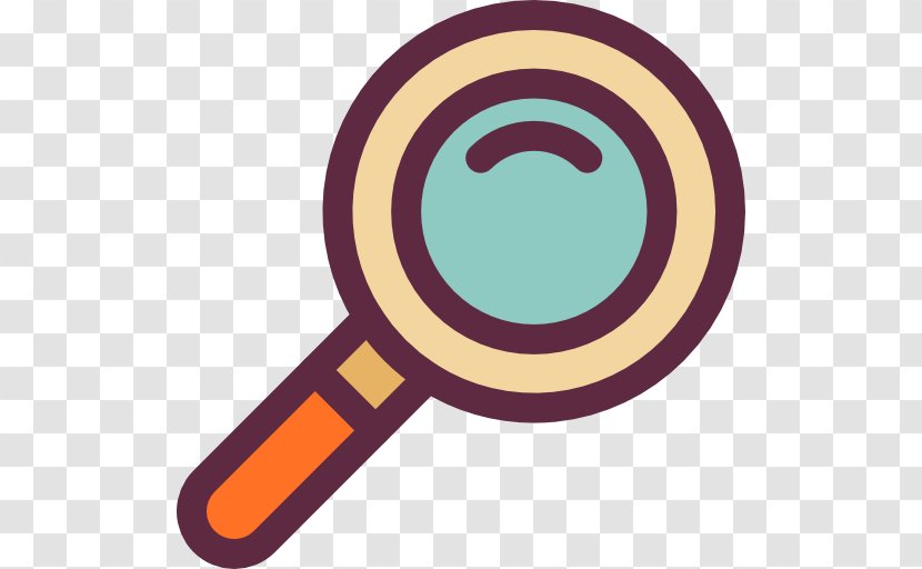 Magnifying Glass - Flat Design - Cartoon Transparent PNG