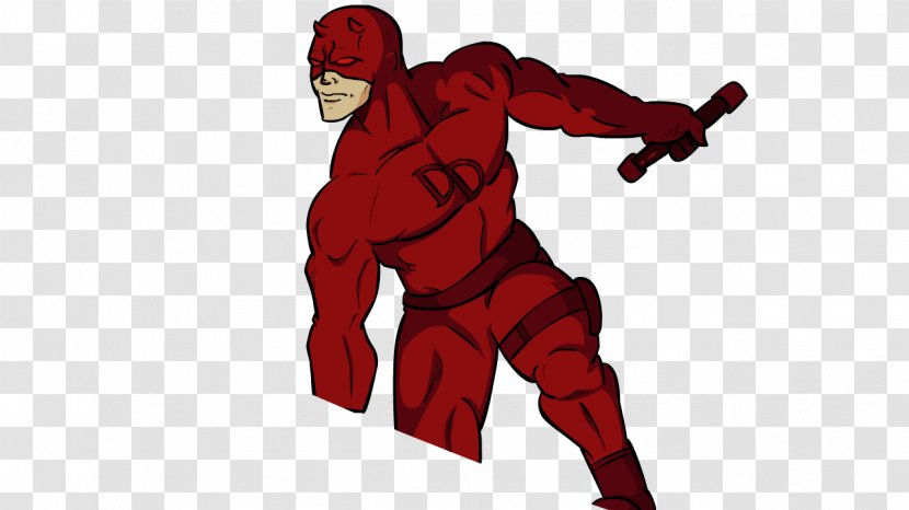 Cartoon Superhero Muscle - Fiction - Daredevil Transparent PNG