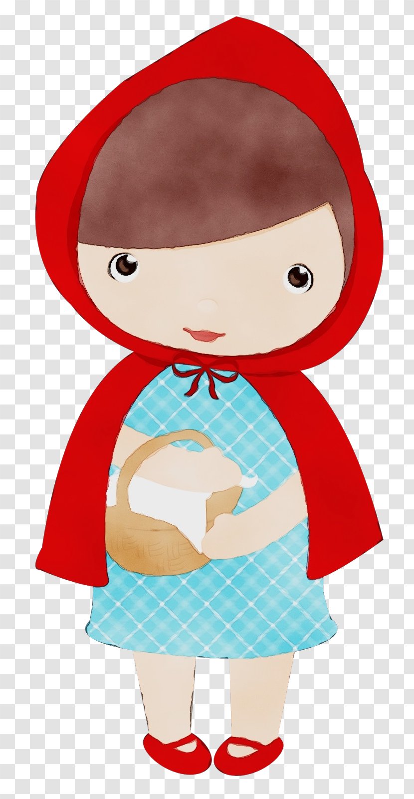 Cartoon Red Doll - Paint Transparent PNG