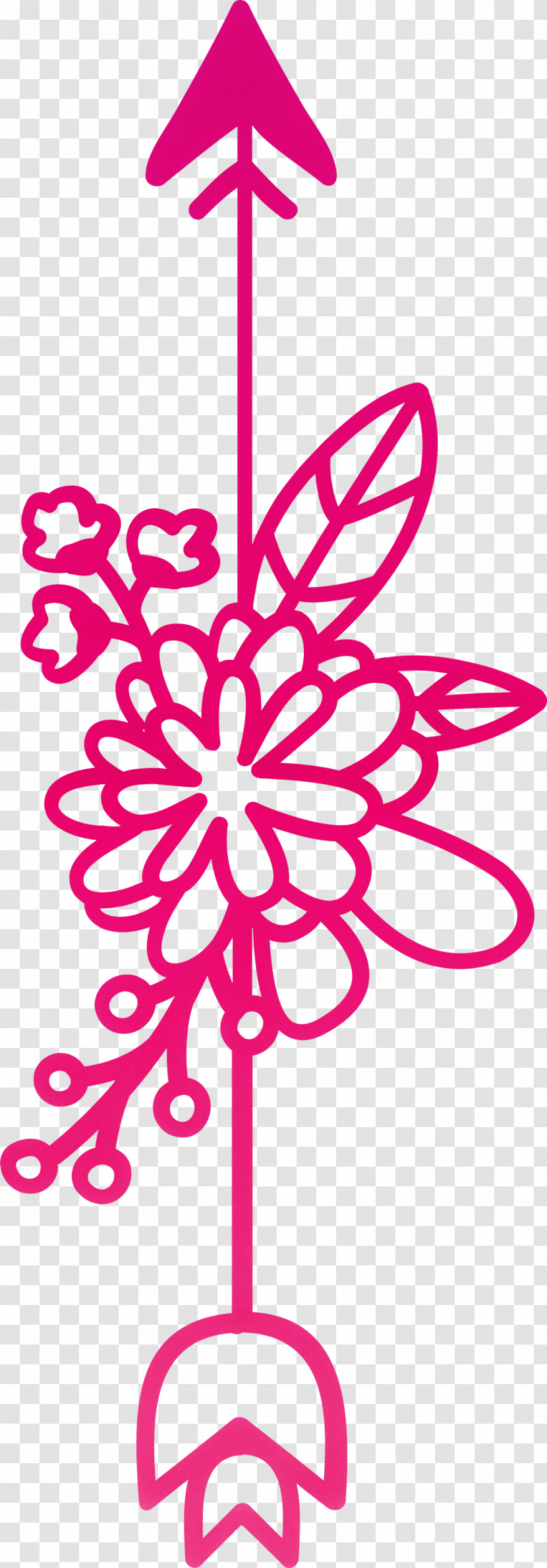 Boho Arrow Flower Arrow Transparent PNG